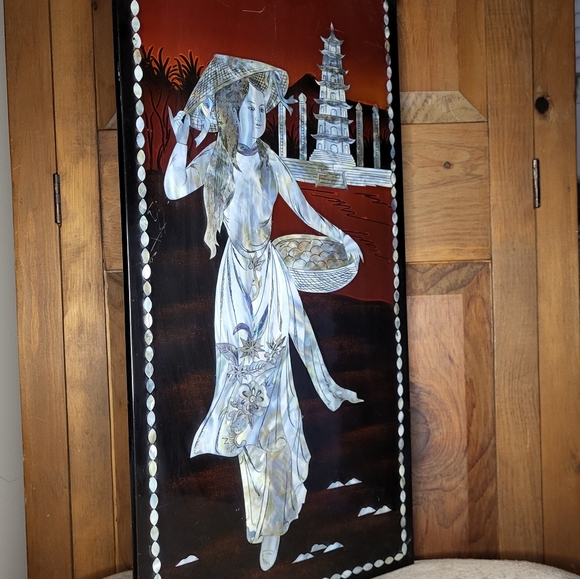 Mother of Pearl Asian Art Panel - Picture 10 of 11